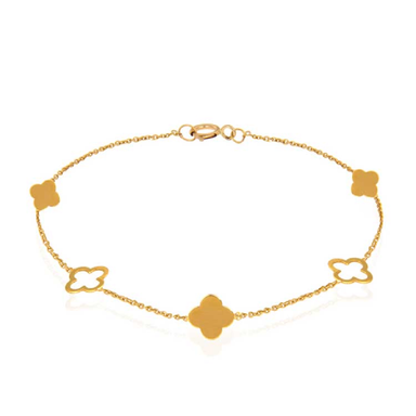 دستبند طلا 18 عیار زنانه اپال گلد مدل ونکلیف 00052