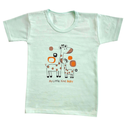 ست تیشرت و شلوارک نوزادی مدل زرافه کد 3942 رنگ سبز