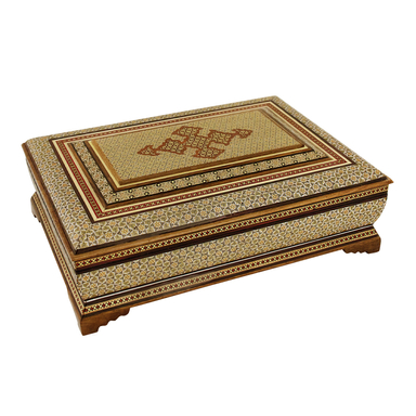 جعبه قرآن کریم خاتم کاری خادم ملت کد 1125