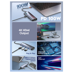 هاب 6 پورت Type-C الدینیو مدل DS-16H