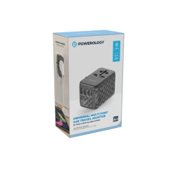 آداپتور برق و شارژر دیواری پاورولوژی مدل Universal Multi-Port Travel Adapter PD 65W P65W3PD