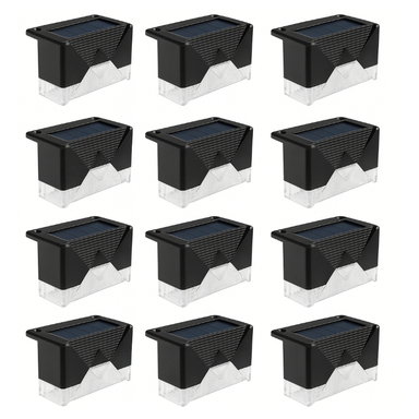 چراغ خورشیدی طرح لب پله ای مدل SOLAR  LIGHTS مجموعه 12 عددی