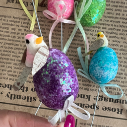 کادویی تخم مرغ نوروز طرح پرنده برکت مجموعه 2 عددی