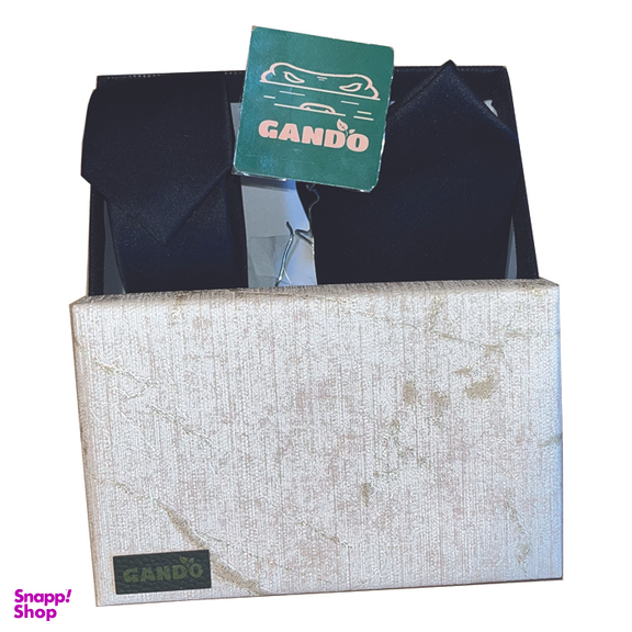 ست کراوات و دستمال جیب مردانه گاندو طرح ساتن ساده