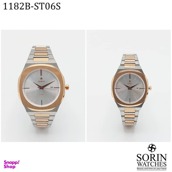 ست ساعت مچی عقربه ای زنانه و مردانه سورین مدل GL1182B-ST06S