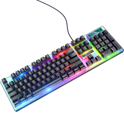 ماوس و کیبورد با سیم مخصوص بازی هوکو مدل GM18 RGB
