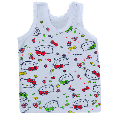 تاپ دخترانه مدل بچه گربه رنگ سفید