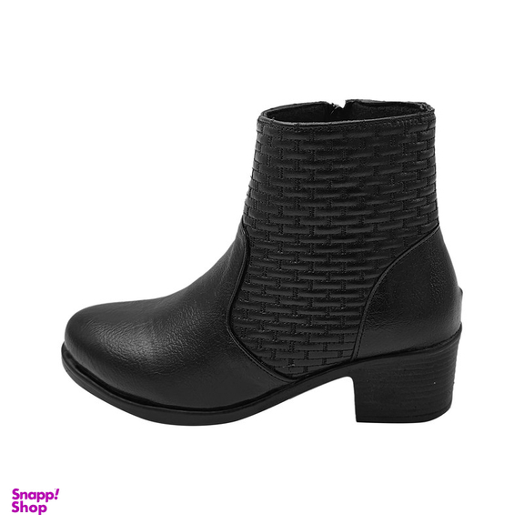 نیم بوت زنانه سیی مدل برلیان خشتی کد 2183.2