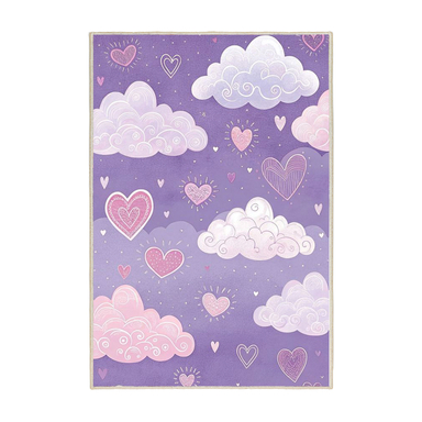 فرش ماشینی چاپی اتاق کودک اورکوم طرح آسمان کد kids.9009