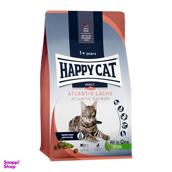 غذای خشک گربه هپی کت مدل سوپرپرمیوم کالینری طعم ماهی سالمون وزن 10 کیلوگرم