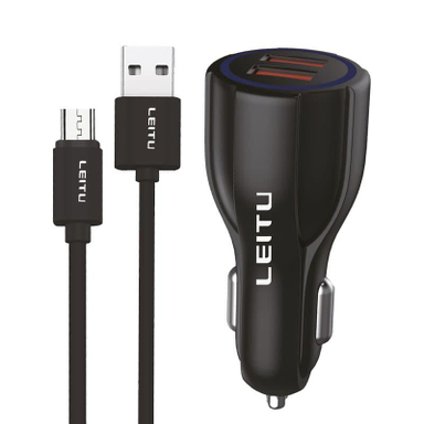 شارژر فندکی لیتو مدل LC-C4 همراه با کابل Micro-USB
