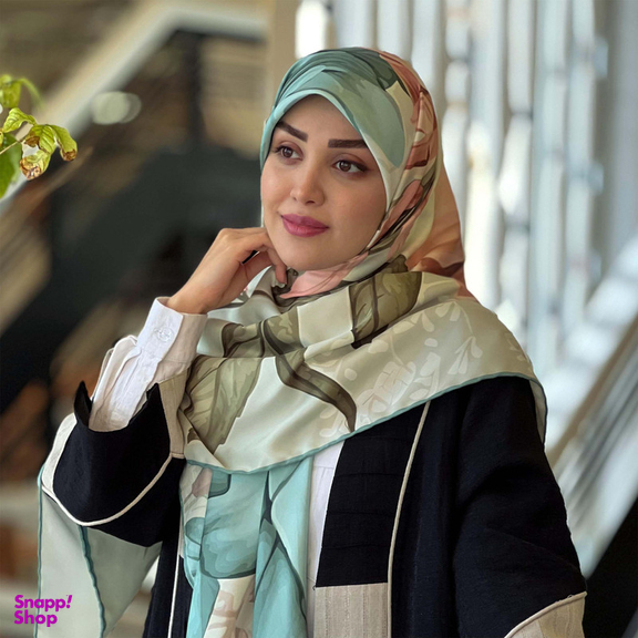 روسری زنانه آنالیا مدل ابریشم لاکچری طرح بهار کد 5060