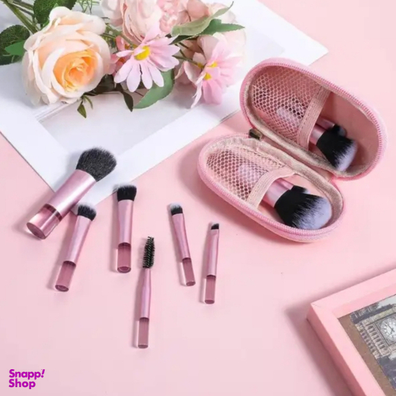 ست براش آرایشی کد 01 بسته 10 عددی به همراه کیف