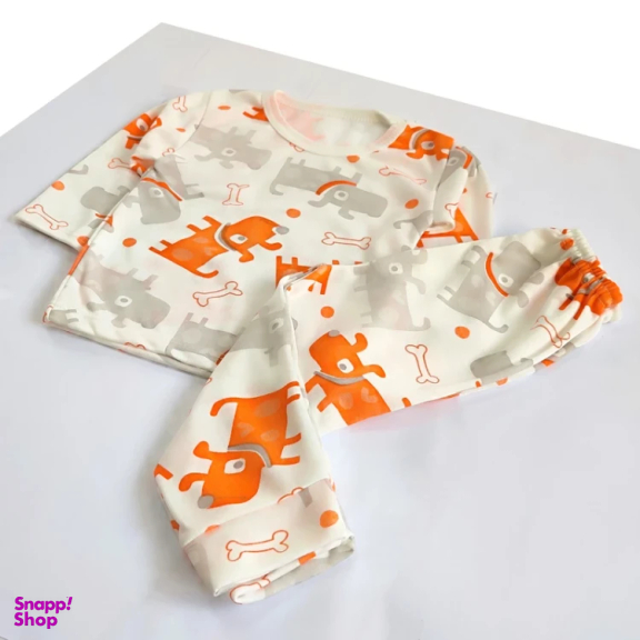 ست تیشرت آستین بلند و شلوار نوزادی کد 4121 رنگ سفید