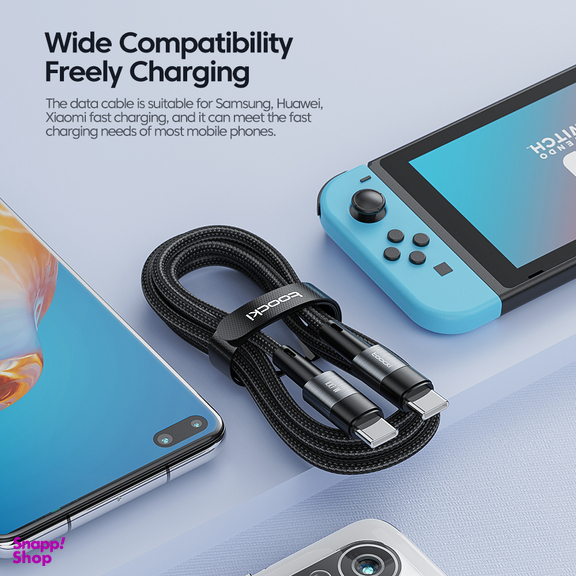 کابل دیتا 100 وات Type-C توکی مدل TQ-X08 طول 1 متر