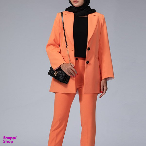 کت زنانه برنس مدل کارولین رنگ نارنجی