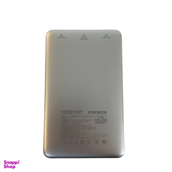 پاوربانک فوننگ مدل نمایشگردار کد PX125 ظرفیت 10000 میلی‌ آمپر ساعت