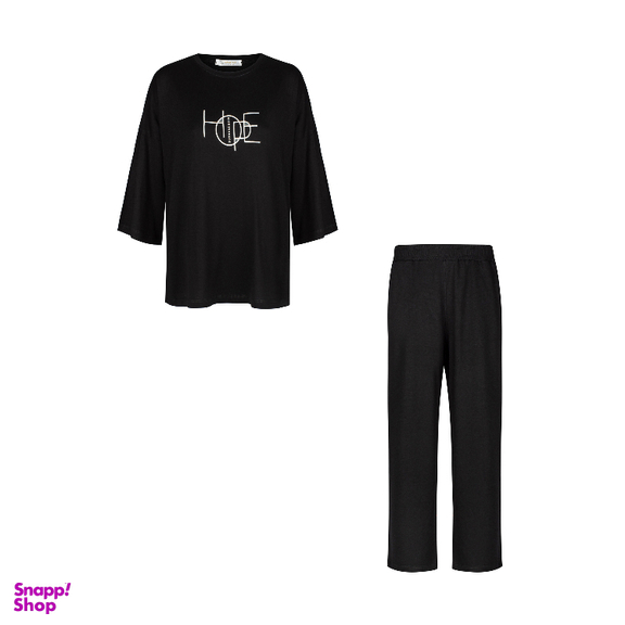 ست تیشرت و شلوار زنانه لوینت مدل Hope کد 6347-10 رنگ مشکی