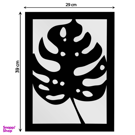 تابلو آینه الف طرح برگ کد S-2