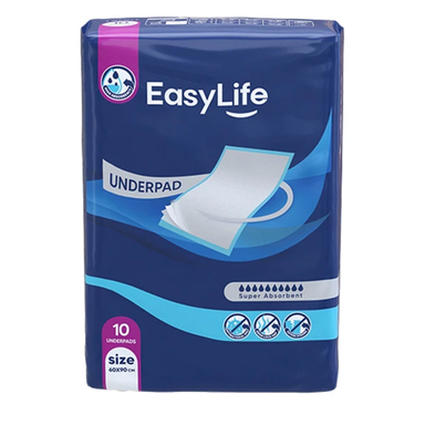 پد زیرانداز بیمار ایزی لایف مدل آنتی باکتریال سایز 60×90 سانتی متر بسته 10 عددی