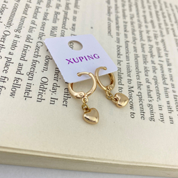 گوشواره زنانه ژوپینگ مدل قلب کد E4129