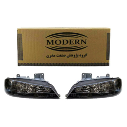 چراغ جلو خودرو مدرن دودی مدل 1010md مناسب پژو پارس بسته 2 عددی