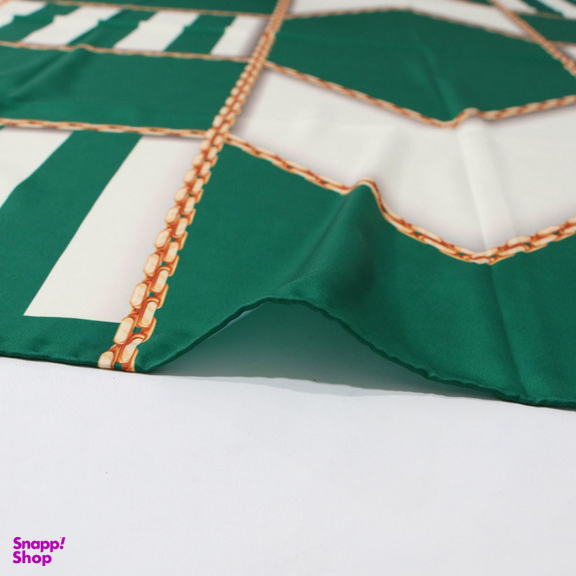 روسری زنانه آنالیا مدل ابریشم دست دوز طرح زنجیری کلاسیک کد ana-2821