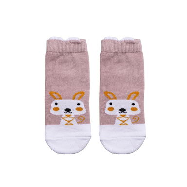 جوراب نوزادی طرح خرگوش رنگ صورتی