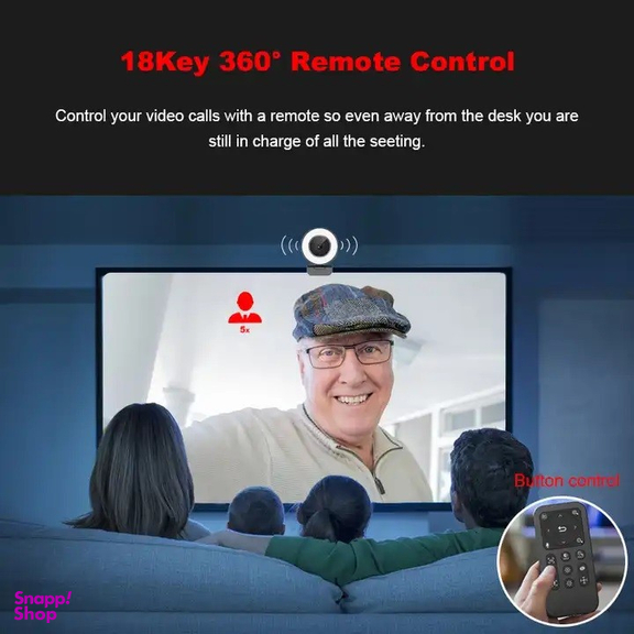 وب کم مدل 2K HDR 60fps Remote Control Ring Light
