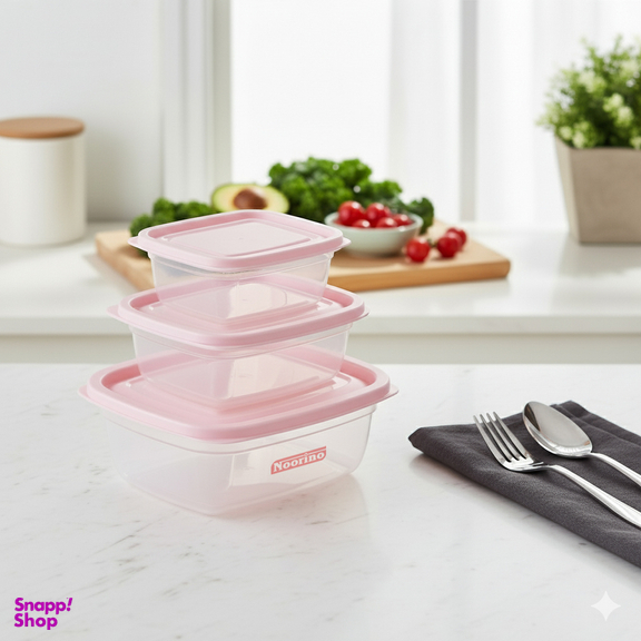 ظرف نگهدارنده نورینو مدل روژا کد 015 مجموعه 3 عددی