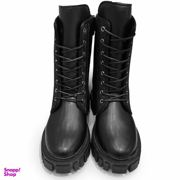 نیم بوت زنانه مدل کاپشنی بندی زیپی