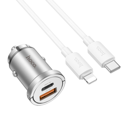 شارژر فندکی 45 وات هوکو مدل NZ10 به همراه کابل Type-C به Lightning