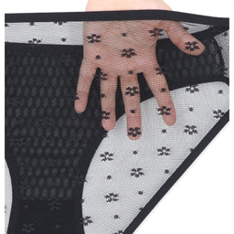 ست دو شورت و سوتین هارنس دار ژوبین طرح لونه زنبوری رنگ مشکی