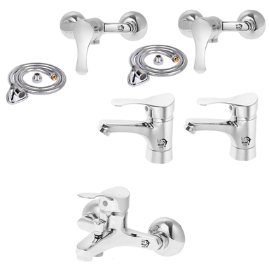 ست شیرآلات اهرمی اندیکا مدل لاله CL7 مجموعه 7 عددی