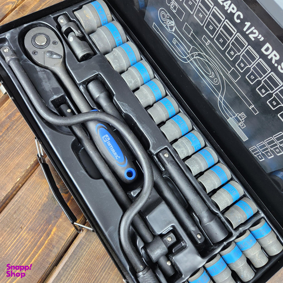 آچار بکس صنعتی اینتیمکث کد 4007 فشارقوی مجموعه 24 عددی