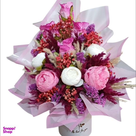 باکس گل مصنوعی کد 68 رنگ صورتی