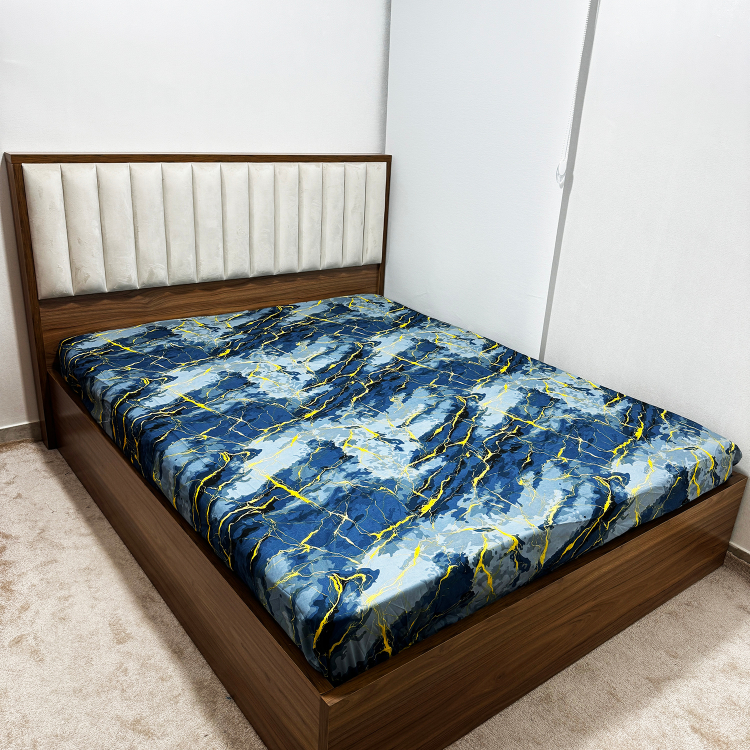 ملحفه 2 نفره ناتوسا مدل کشدار رعد سایز 180×200 سانتی متر