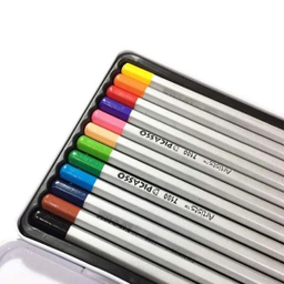 مداد رنگی 12 رنگ جعبه فلزی پیکاسو مدل آرتیست GOL7100-12TN-1