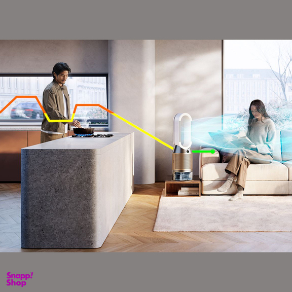 دستگاه تصفیه کننده هوا و رطوبت ساز دایسون مدل Purifier Humidify+Cool PH2 de-NOx PH05 رنگ طلایی
