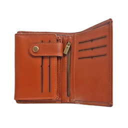 کیف پول نیم کتی چرم طبیعی کد 508