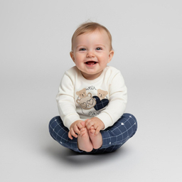 ست شویشرت و شلوار دخترانه فیورلا مدل خرس قلبی کد 24523