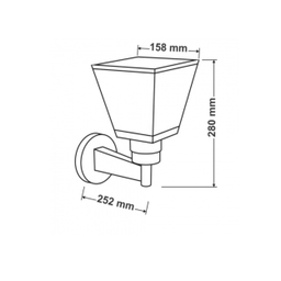 چراغ دیواری حیاطی مدل مکعبی FEC کد IP54 4611SQ