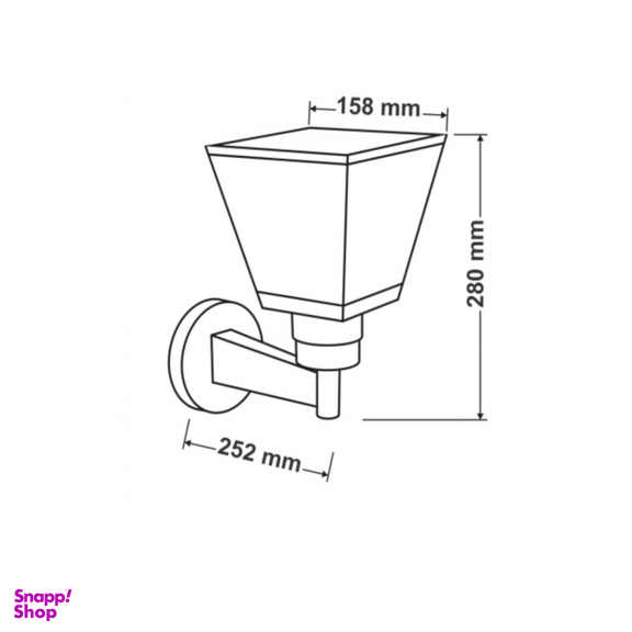 چراغ دیواری حیاطی مدل مکعبی FEC کد IP54 4611SQ