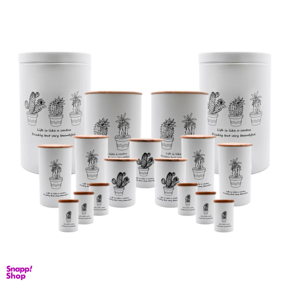 سرویس آشپزخانه 18 پارچه مدل کاکتوس کد 1854