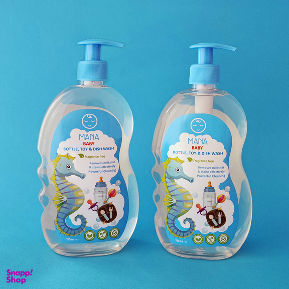 مایع شوینده و ضدعفونی کننده شیشه شیر مانا مدل درب پمپی حجم 750 میلی لیتر بسته 2 عددی