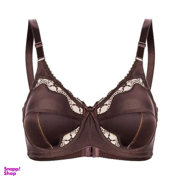 سوتین زنانه لین مدل فنردار کد 4680-602 رنگ قهوه ای