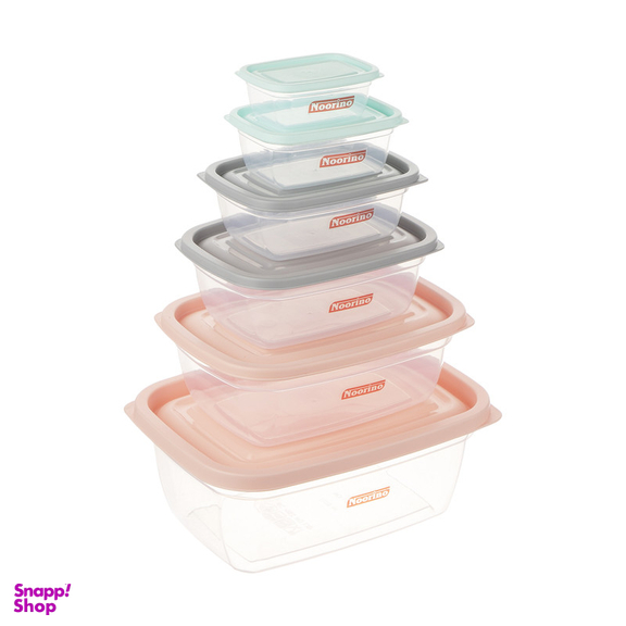 ظروف نگهدارنده نورینو مدل ارغوان مجموعه 6 عددی