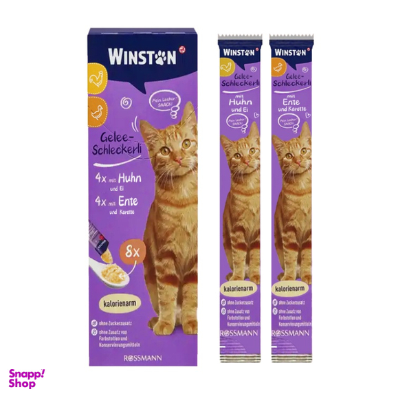 بستنی گربه وینستون طعم مرغ و تخم مرغ وزن 15 گرم