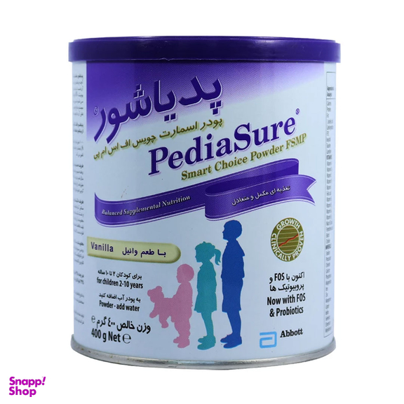 پودر خوراکی مکمل ابوت پدیاشور با طعم وانیل وزن 400 گرم