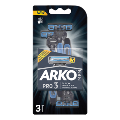 خود تراش آرکو مدل سه لبه صابون دار 3 عددي مردانه